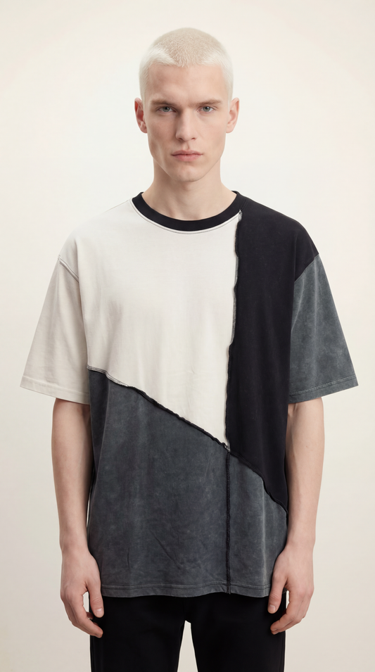 Parçalı Kumaş Tshirt