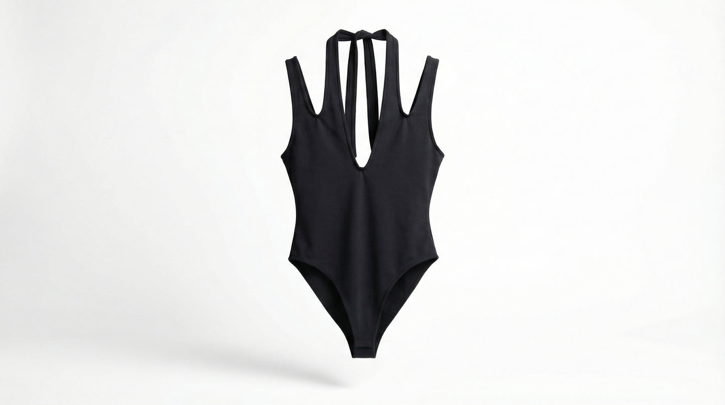 V Yaka Bağlamalı Body