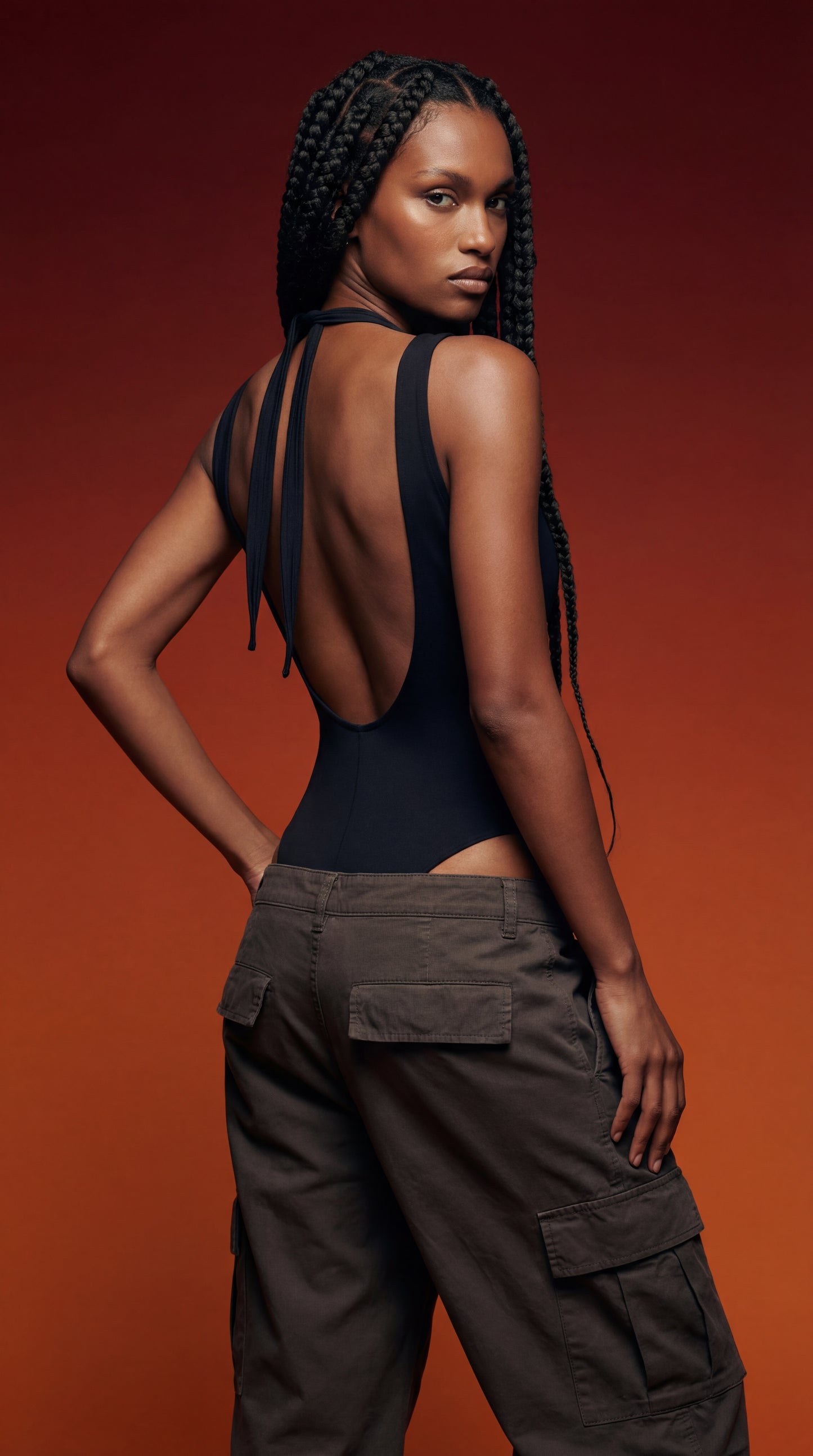 V Yaka Bağlamalı Body